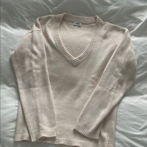 Rumored Soft Cream V-Neck Sweater